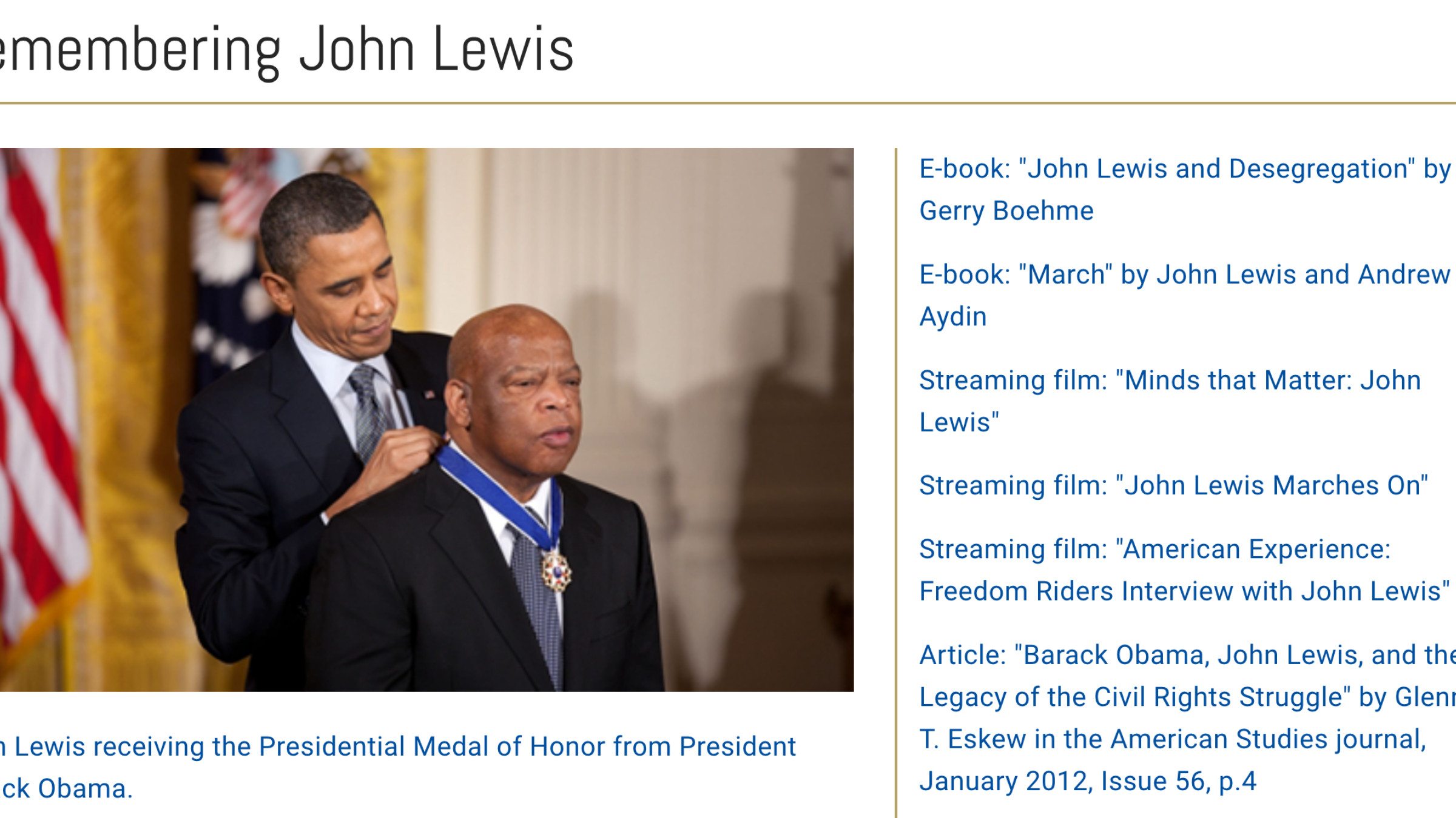 Remembering John Lewis